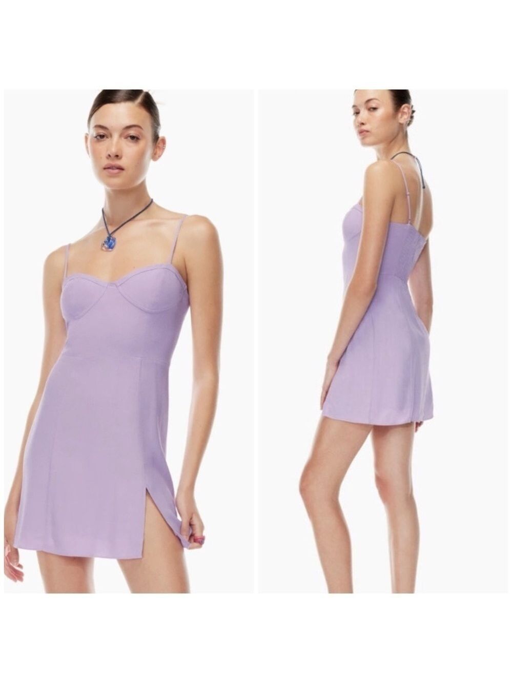 Aritzia Sunday Best Viola Bustier Mini Dress in Lilac Purple